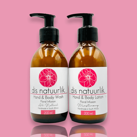 Hand and Body wash and lotion combo made with natural ingredients
