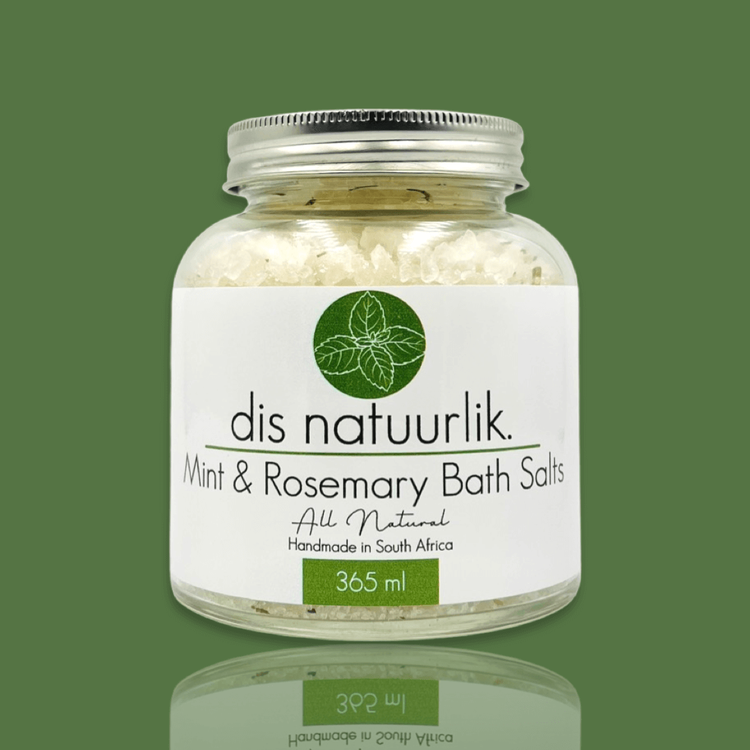Mint & Rosemary Bath Salts | Uplifting – dis natuurlik.